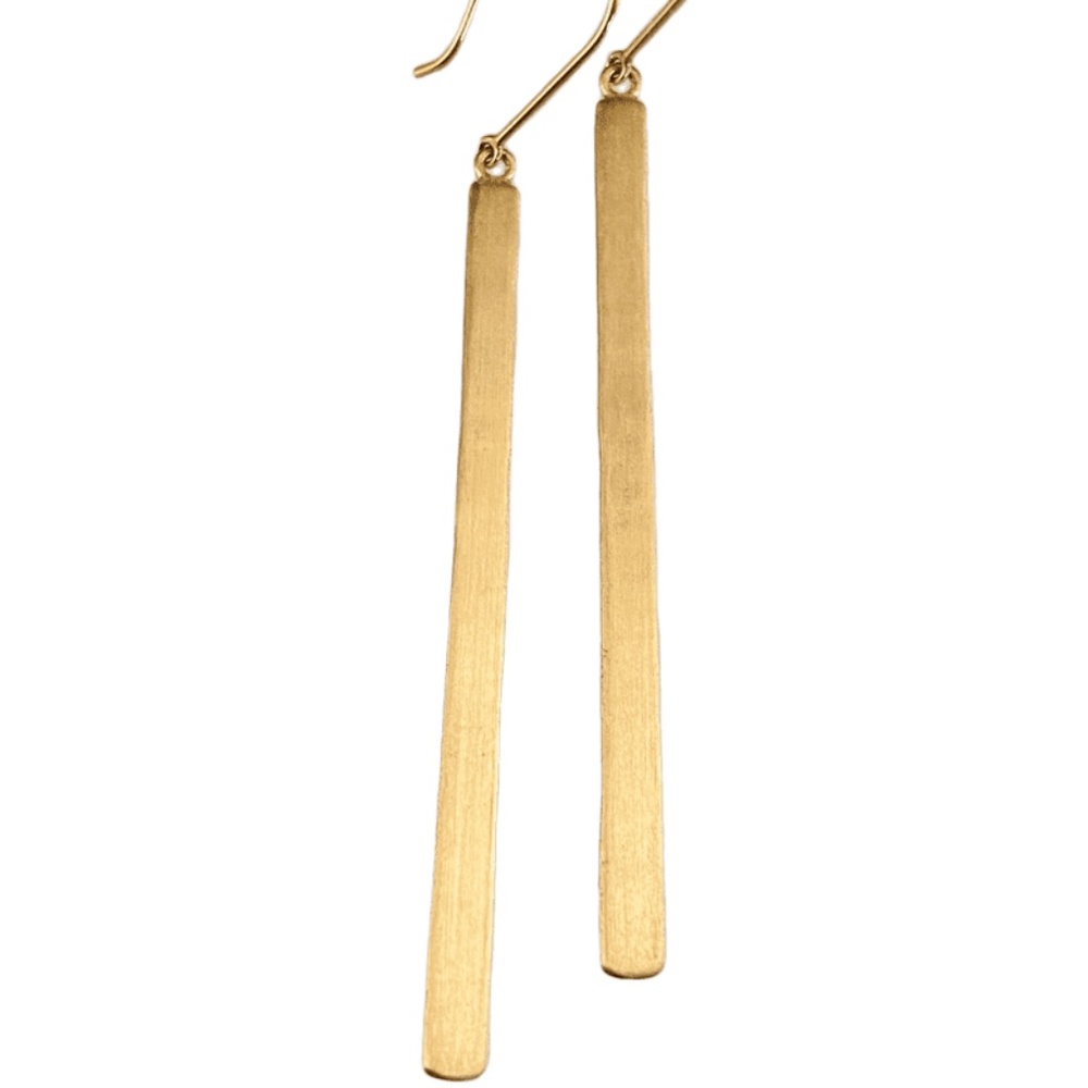 14K Gold Matchstick Earrings